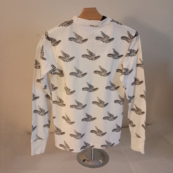 Ya.Seat.Custom Cotton Long Sleeve Tee White Motorcycle Seat Print Boy’s S EUC - Picture 13 of 14